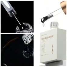 XEIJAYI 2支装15毫升凝胶底油和面油套装，免擦拭哑光面油和底油，持久UV卸甲二合一凝胶指甲油