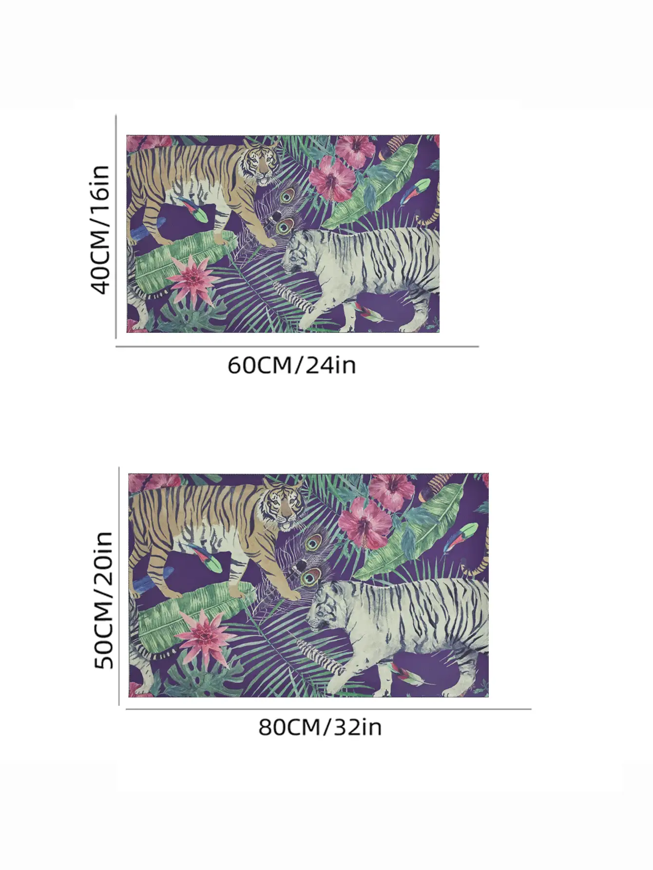 1入組廚房防滑短毛絨印花門墊吸油防滑地毯除塵腳墊進門墊可水洗可裁剪地毯 - 棕色 - 查看 3