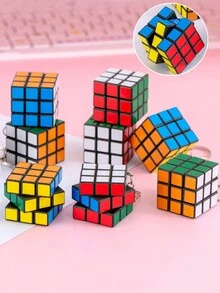 1 件 3x3 魔術方塊鑰匙圈拼圖玩具、創意禮物和裝飾品 - 迷你魔術方塊 - 查看 7