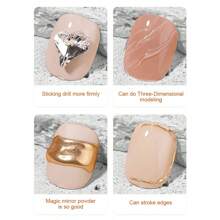 XEIJAYI 2支10毫升超强免擦拭指甲胶，适用于水钻、树脂宝石首饰粘合剂、亚克力指甲贴片，美甲沙龙及DIY居家美甲