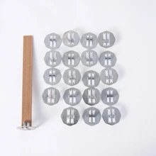 40 piezas Mechas de vela sin humo de madera de cerezo - Larga duración de la llama de la mecha de madera - Quema fácilmente, núcleos de vela naturales con 20 piezas de soporte y 20 piezas de punto de pegamento - Albaricoque - Ver 4