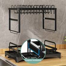 1pc Kitchen Detachable Bowl And Dish Storage Rack, Household Large Capacity Tableware Storage Rack Shelf, Bowl Holder, Dish Rack, Cup Holder, Drain Board, Cutlery Rack