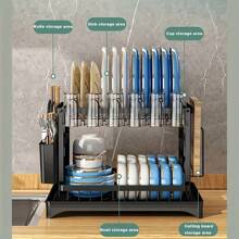 1pc Kitchen Detachable Bowl And Dish Storage Rack, Household Large Capacity Tableware Storage Rack Shelf, Bowl Holder, Dish Rack, Cup Holder, Drain Board, Cutlery Rack