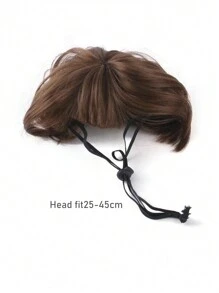 Peluca Para Mascotas Con Flecos Para Gatos Y Perros, Accesorios Para El Cabello De Mascotas - Marrón - Ver 6