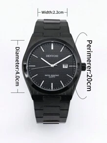 Bracelet De Montre En Acier Inoxydable Pour Homme Denvosi Montre À Quartz Pour Affichage De Date Avec Éclairage De Nuit, Étanche, Décoration Quotidienne De Montre D'affaires À La Mode