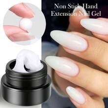 XEIJAYI 1瓶固體建造者凝膠指甲,延伸硬質指甲凝膠,無粘手指甲雕塑凝膠,丙烯酸擴展指甲凝膠用於指甲藝術 - 白色 - 查看 3