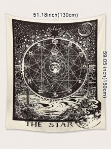 Astrological Disk Print Wall Hanging Cloth, Home Decor, Room Decor, Flags For Room, Room Stuffs - Multicolor - View 2