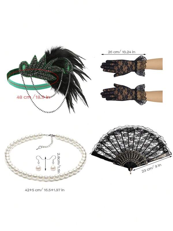 BrKern Agent Kostüm Set 12-teilig - Spion Verkleidung Mit Sonnenbrille & Zubehör