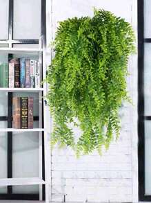 1/2/5pcs Artificial Hanging Vines Plant Plastic Leaf Fern Faux Trailing Plant For Living Room Wedding Party Balcony Basket Home Decor, Valentine Day, Gift