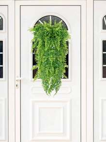 1/2/5pcs Artificial Hanging Vines Plant Plastic Leaf Fern Faux Trailing Plant For Living Room Wedding Party Balcony Basket Home Decor, Valentine Day, Gift