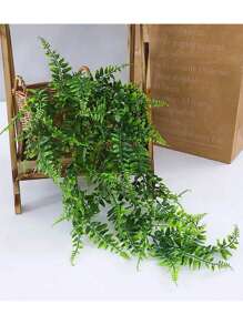 1/2/5pcs Artificial Hanging Vines Plant Plastic Leaf Fern Faux Trailing Plant For Living Room Wedding Party Balcony Basket Home Decor, Valentine Day, Gift