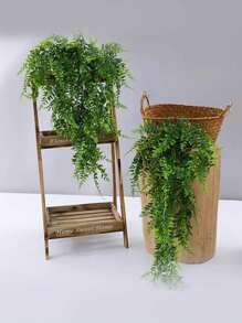 1/2/5pcs Artificial Hanging Vines Plant Plastic Leaf Fern Faux Trailing Plant For Living Room Wedding Party Balcony Basket Home Decor, Valentine Day, Gift