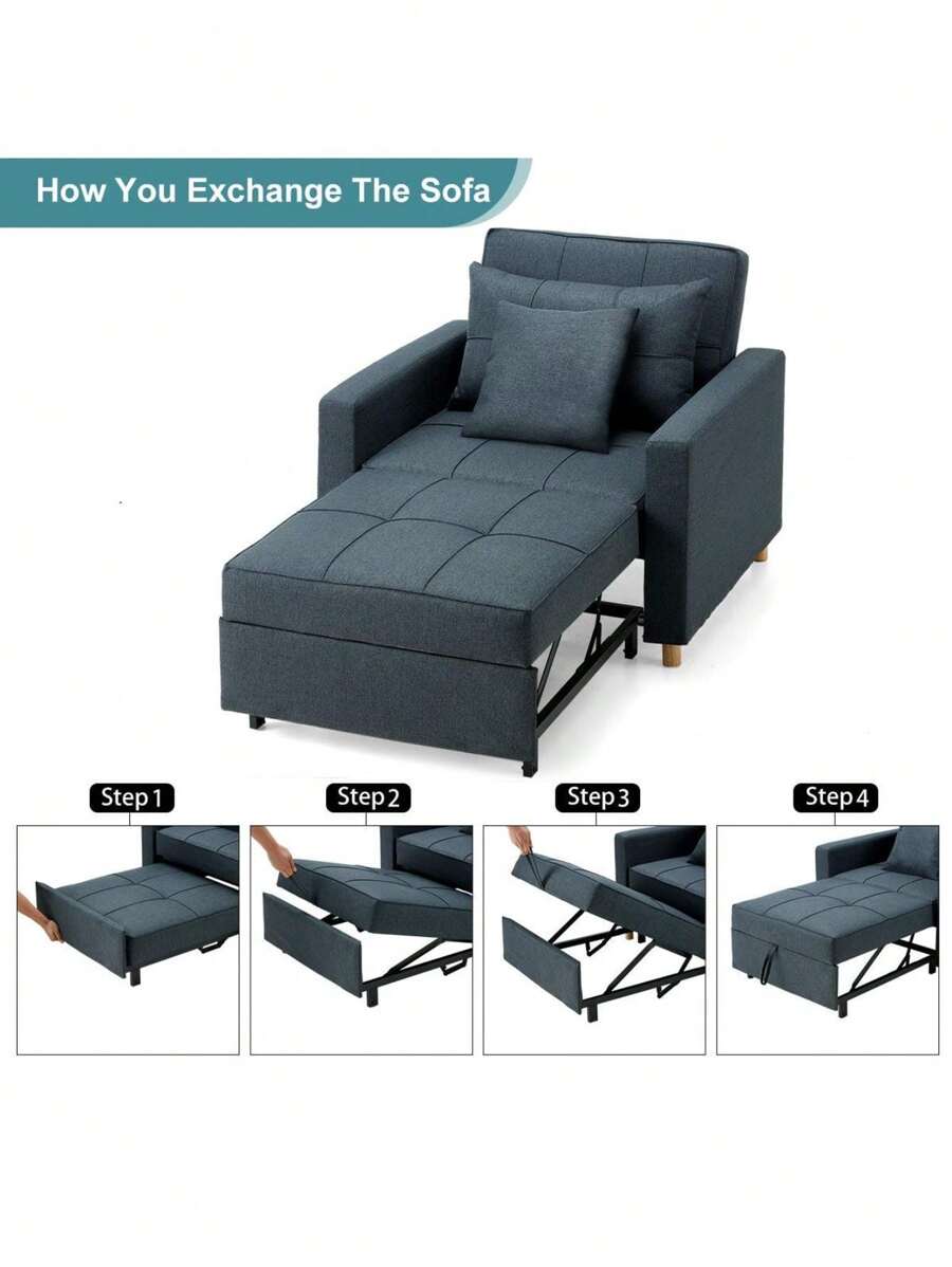 YODOLLA 3-in-1 Schlaferstuhl - Ausziehbar Bis 192cm, Verstellbare Lehne