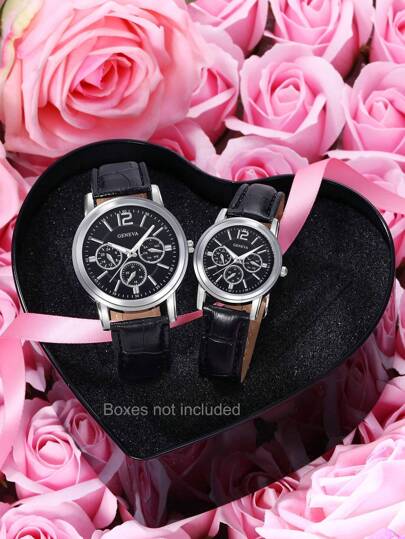 情侣手表，时尚休闲石英表，情人节或感恩节的理想礼物，男女皆宜日常佩戴，生日、派对、节日聚会的完美之选，也是送给自己或朋友的绝佳礼物（不含包装）