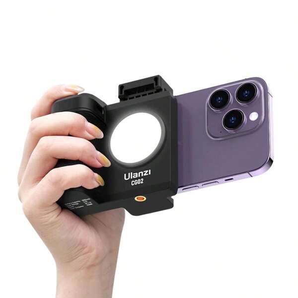 Ulanzi Cg02 Mango Inalámbrico Para Selfies Con Luz De Relleno De 5500k, Estabilizador De Fotos Para Usar El Teléfono Como Cámara