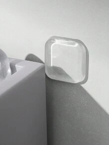 1pc Self-Adhesive Door Handle Bumper Guard, Transparent Waterproof Sticker, Wall Protector Pad For Door, Cabinet, Fridge - Clear - View 4
