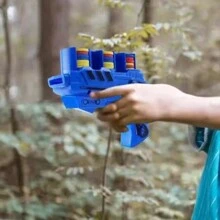 1入柔軟子彈快速射擊器飛碟發射器，EVA橡膠子彈，互動家庭遊戲，兩人決鬥玩具，完美禮品和家庭娛樂，新年遊戲