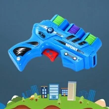 1入柔軟子彈快速射擊器飛碟發射器，EVA橡膠子彈，互動家庭遊戲，兩人決鬥玩具，完美禮品和家庭娛樂，新年遊戲