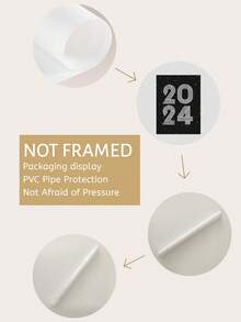 1入現代簡約黑白極簡風格裝飾畫,適用於新年/新年裝飾,無框飾品 - 彩色 - 查看 7