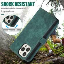 Classic Fashion Color Double Clamshell Card Slot Storage Card Scratch-Resistant Leather Phone Case Compatible With Samsung Galaxy S22 S22 Ultra S23 Plus All-In-One Phone Case That Folds And Acts As A Phone Stand Compatible With Samsung Galaxy S22Plus S23FE S23 S23 Ultra - Green - View 6