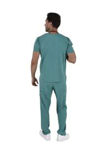 SOULMATE Boston Men's Surgical Pajamas - 綠色 - 查看 3