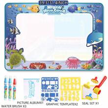 1 件魔術水畫墊玩具,可用作水彩畫板、魔術彩色塗鴉毯、水畫書、魔術彩色塗鴉筆記本、水畫地毯、兒童玩具、室內/室外遊樂場玩具、沙灘玩具、學習和書寫工具 - 恐龍世界 - 查看 12