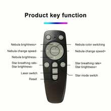 太空人星空投影機、銀河星空投影燈、臥室裝飾夜燈、旋轉吸頂燈家居裝飾兒童禮物 - 白色 - 查看 9