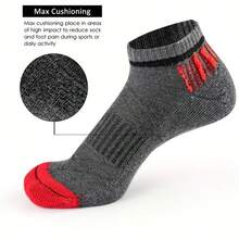 6 双装 男士低帮踝袜 男士透气休闲袜 - 深灰色 - 查看 3