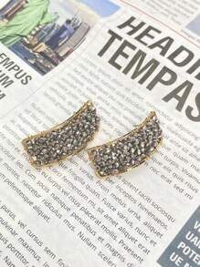 跨境歐美風格甜美水晶與波西米亞設計的長款精美耳環，採用高端極簡主義風格元素 - 簡約長型 - 查看 5