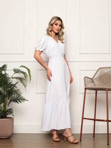 Women Dresses - 白色 - 查看 2