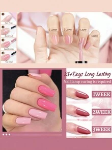 1瓶15毫升凝胶指甲油，美甲艺术甲油胶，LED美甲美甲设计UV凝胶甲油，可卸除，适用于家庭美甲沙龙DIY - 金色 - 查看 4