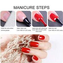 XEIJAYI 2支装15毫升凝胶底油和面油套装，免擦拭哑光面油和底油，持久UV卸甲二合一凝胶指甲油