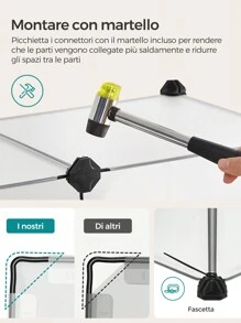 SONGMICS Recinto per Animali con Fondo, Recinzione per Animali di Piccola Taglia, Gabbia in Plastica da Interno per Criceti Conigli Ricci Porcellini d'India, 125 x 63 x 42 cm, Bianco