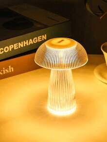 1個水晶水母造型桌燈裝飾夜燈,使用7種不同顏色的燈光（不含電池,請自行購買或安裝電池） - 白色 - 查看 5