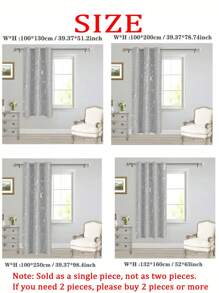 1 Miếng Hoa văn đá cẩm thạch Rèm chắn , Phong cách hiện đại Polyester Chất xơ In Cửa sổ Sự điều trị Đối với Phòng khách Nhà  Đồ trang trí - xám bạc - Xem 2