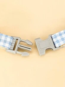 2 Pieces Blue Pet Cat And Dog Plaid Harness And Leash Set - Blue - View 7