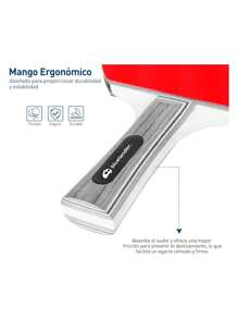 Set Bluelander de Ping Pong: 2 Raquetas, 3 Pelotas y maletin de transporte. Perfecto para Casa, Oficina y Deportivo. - Rojo - Ver 4