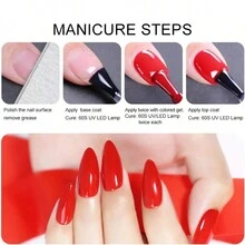 XEIJAYI 1瓶15毫升哑光免擦拭封层凝胶，持久UV卸甲凝胶指甲油二合一 - 無色 - 查看 6