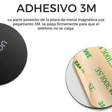 4 Piezas Placas de Metal para Teléfono Soporte Magnético Láminas Metálicas Celular - Negro - Ver 8