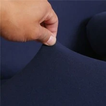 1pc Stretch Chaise Lounge/Sofa Cover Polyester Spandex Sofa Inner Cover Slipcovers Furniture Protector For Living Room Home Decor - Navy Blue - View 6