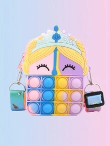 1個女孩公主造型包/捏玩具/矽膠肩背包 - 彩色 - 查看 1