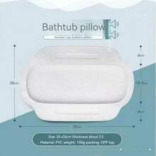 1 件 Pvc 泡浴枕附吸盤浴室浴缸頭枕 - 白色 - 查看 6