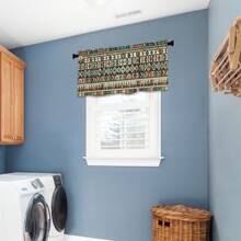 1塊窗簾板/2塊咖啡色窗簾,圖案印花,廚房窗簾,半遮光,元素,公寓裝飾,適用於廚房、宿舍、學習辦公室、客廳家居裝飾 - 幾何圖案 - 查看 7