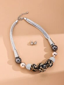 Custom Luxury Latest Model Handcrafted With Best Quality High Polished Beautiful Fashion Necklace Earring Set For Women - White - View 4