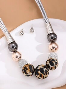 Custom Luxury Latest Model Handcrafted With Best Quality High Polished Beautiful Fashion Necklace Earring Set For Women - White - View 3