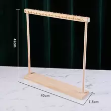 1pc Wooden Necklace Display Stand, Large Size Sweater Necklace Holder, Jewelry Bracelet Earring Display Rack For Tabletop Accessories Storage, Ideal Gift Idea - Log Color - View 6