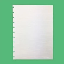 Refil Pautado Cinza com Linhas Brancas 90g ou 120g para Caderno Inteligente | Tamanho Inteligine, A5, Médio ou Grande | Folhas com Linhas Pauta Branca| Refil para Caderno de Discos | Papel para Caderno Reposicionável | Folha Cinza com Linhas Brancas | Gramatura Alta | Original Oficial - Grande 90g - Visão 4