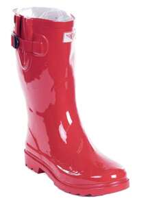 Women Forever Young 11Inch Ladies Rubber Rain Boot, - 紅色 - 查看 1