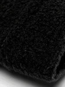 Mũ lông cừu đa chức năng ngoài trời chống nắng chống tia cực tím 1 chiếc màu đen kèm khăn quàng ấm, băng đô cưỡi ngựa, mũ, mặt nạ trượt tuyết chống gió & ấm áp - màu đen - Xem 3