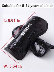 4入組足球護腿板,包括護腿套、帶插袋護腿板、踝部護具和小腿套 - 足球防護裝備 - 黑色 - 查看 2